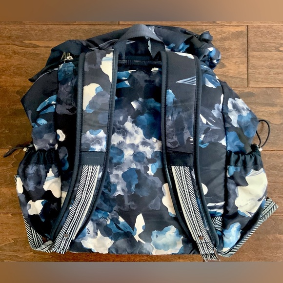 Lululemon Traveling Yogini Rucksack Backpack Gym Yoga Weekend Overnight Bag Blue - Picture 4 of 16